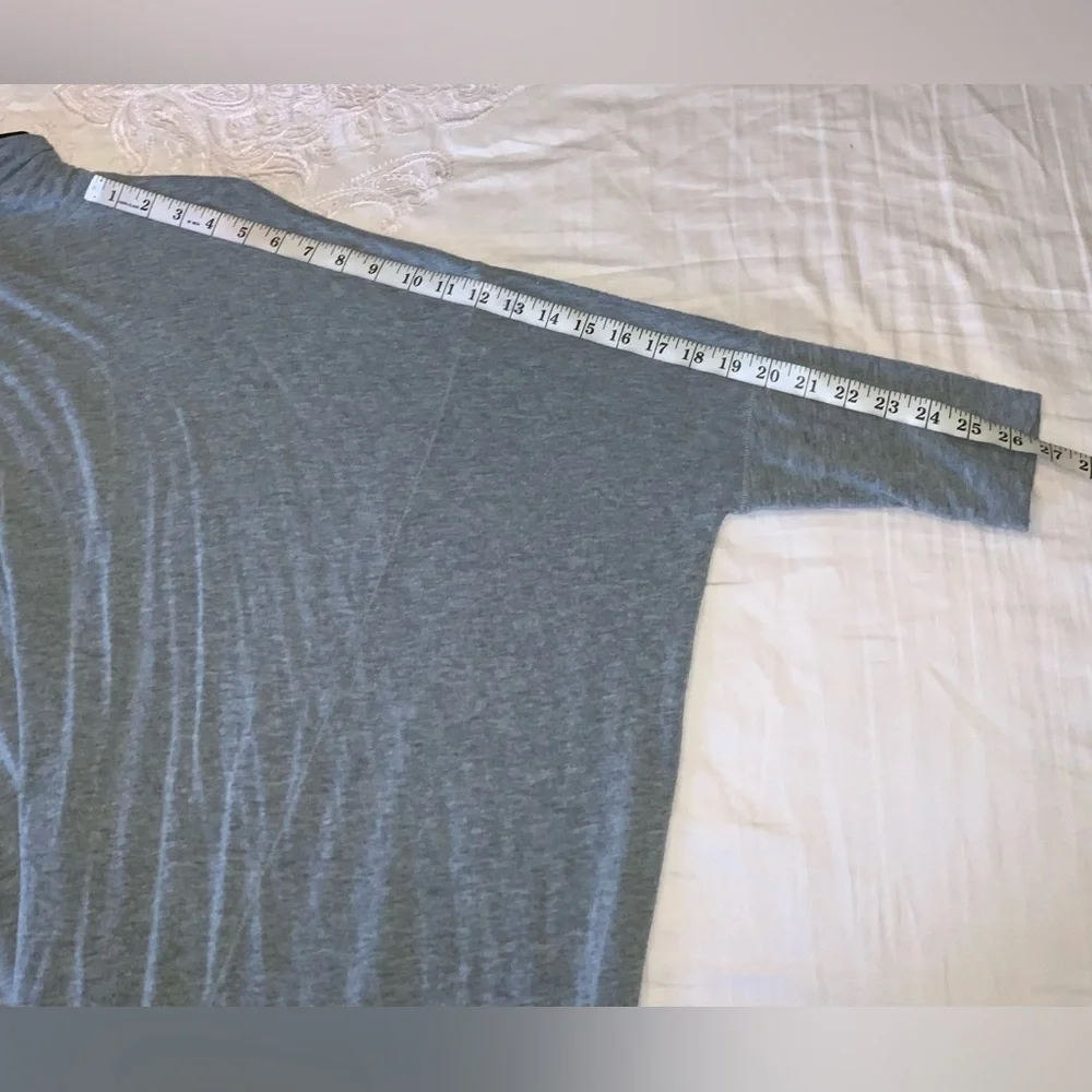 Free People We The Free Gray Dolman Mock Turtleneck Sweater Tunic Size M - Picture 7 of 8